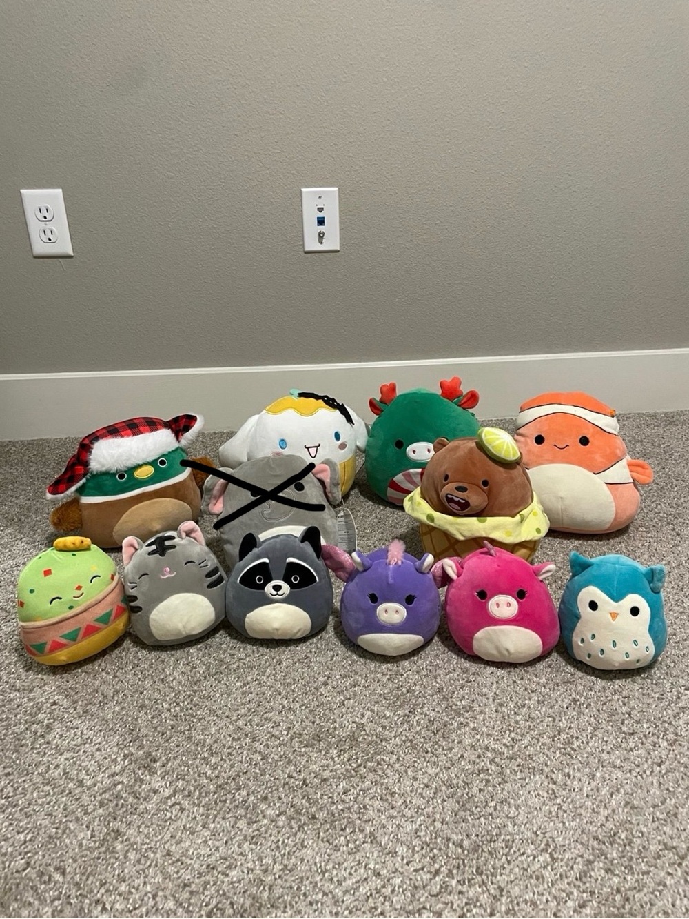 Set of 11 Squishmallows Plush Toy - Assorted Colors